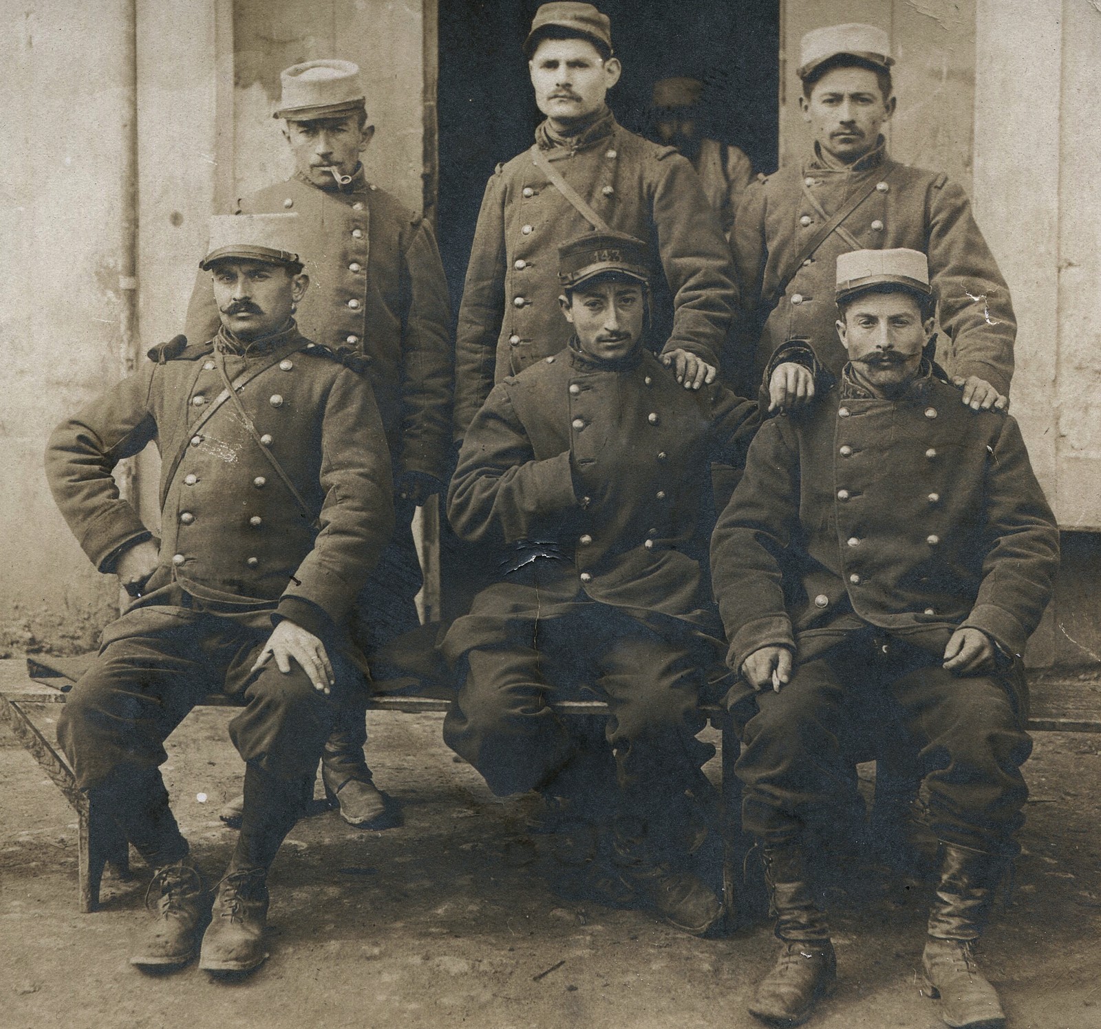 CARTE PHOTO HAZEBROUCQ Service MILITAIRES SOLDATS Uniforme du 2 ème